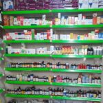 Pharmacy rack retail display racks departmental store rack